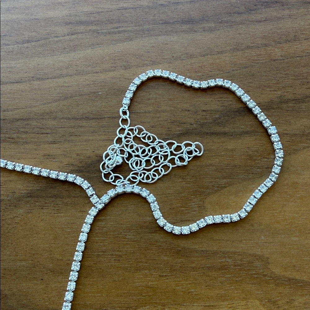 H&M Silver Rhinestone Body Chain - Picture 4 of 6